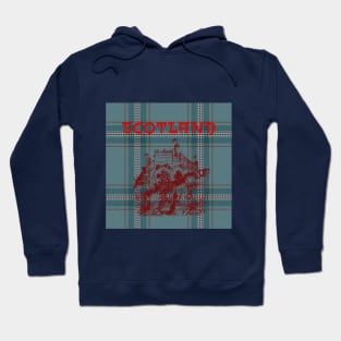 Scottish plaid with castle design Hoodie